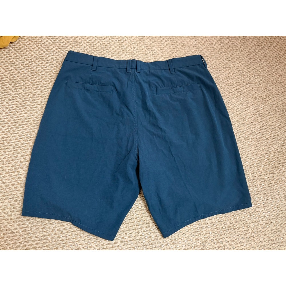 Johnnie-O Mens Performance Golf Shorts Teal Blue Size 38 Flat Front Stretch - Picture 6 of 6